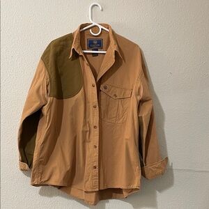 Barbour Men's Tan and Olive Shirt Jacket